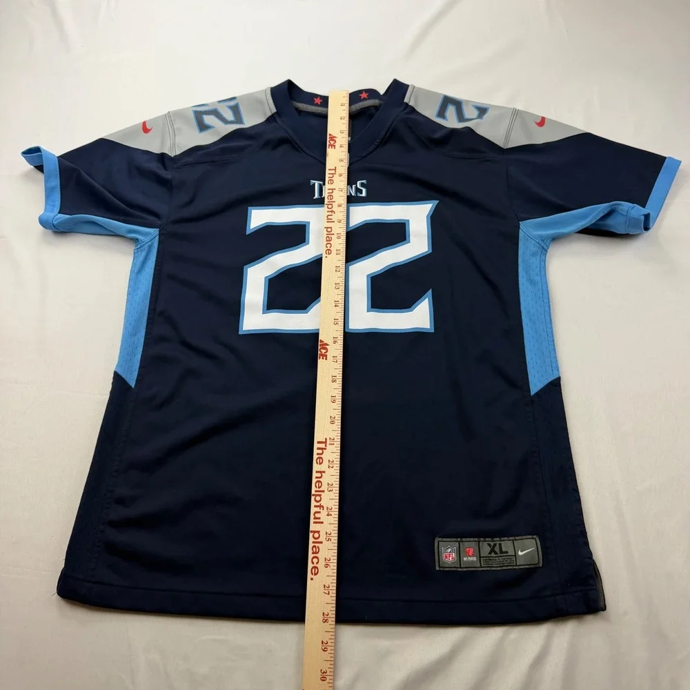 Nike Tennessee Titans Jersey Youth XL Navy Blue Derrick Henry 22 NFL Football